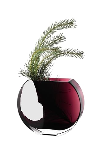 Glass - Vase - Amethyst - Round - 9.25" Long - Heavy Durable - Made in Europe - by Barski
