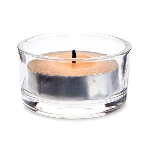 Juvale Glass Votive Candle Holders - Fits Standard Tealight Candles - Short Tealight Holders - Pack of 24, 1.9 in Dia x 1.0 in H