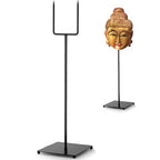 RattanView Mask Display Stand Holder for African and Tribal Mask Artifacts Statues Sculpture Figurine for Displays, Shows and Art Exhibits (4.72 x 4.72 x 12.6 Inch) - size: 4.72 x 4.72 x 12.6 Inch