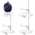 Suzile 4 Pcs Adjustable Metal Arm Display Stand Easel with Acrylic Base Rock Display Easel Holder Acrylic Crystal Clear Plate Stand for Geodes Mineral Agate (Silver, 2 x 2 x 3 Inch) - color: Silver, size: 2 x 2 x 3 Inch