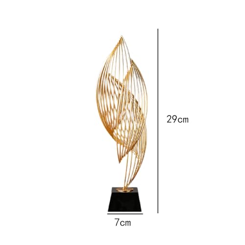 Contemporary Abstract Sculpture for Home Office Decor, Large Black