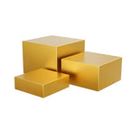 Metal Display Stands for Buffet Table - Black & White Cake Risers, Cupcake Stand for Wedding, Party, Catering Supplies, Elegant Food Risers for Displaywith 3Pcs Hollow Bottoms 6''x7''x8'', Sturdy & Modern (Gold, (6,7,8)''-1 set) - color: Gold