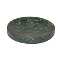 Creative Co-Op Marble Round Soapdish, Green - color: Green