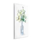 Stupell Industries Flower Jar Still Life Green Blue Painting, 12 x 18, Multi-Color - size: 19"L x 13"W