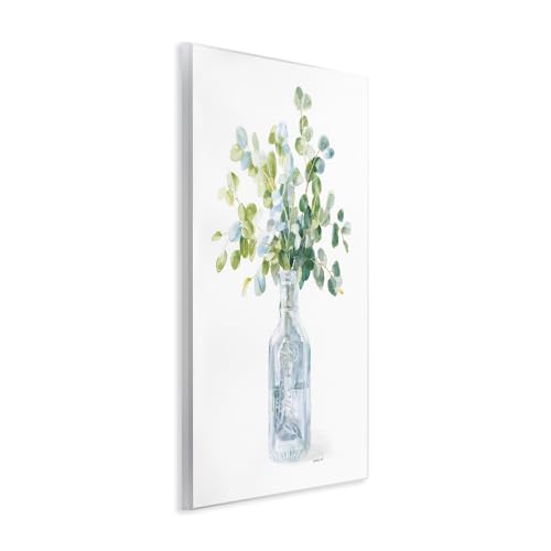 Stupell Industries Flower Jar Still Life Green Blue Painting, 12 x 18, Multi-Color - size: 19"L x 13"W