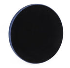 HofferRuffer Round Serving Tray 20'', Elegant Faux Leather Circle Ottoman Table Tray, Serve Tea Coffee Breakfast in Bedroom Living Room Kitchen (Blue, 20") - color: Blue, size: 20"