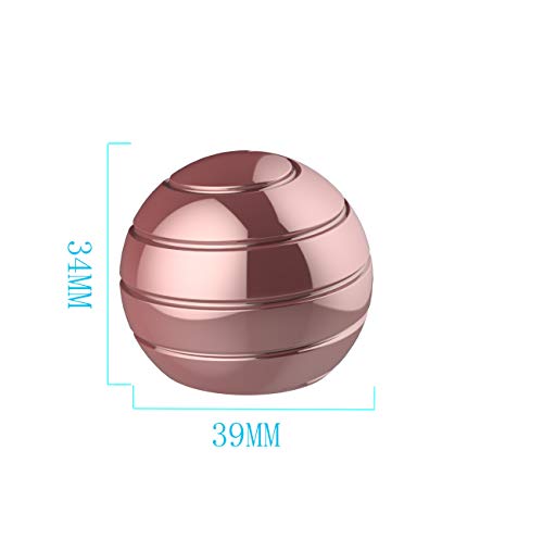 Kinetic Desk Toys, 1.54'' Metal Desk Fidgets for Office for Adults, Fidget Toys for Adults, Party Favor Toys for Kids, Teens (39MM, Rose Gold) - color: Rose Gold