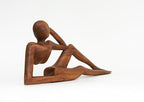 G6 Collection 12" Abstract Sculpture Wooden Handmade Handcrafted Art - Relaxing Man - Statue Home Decor Decorative Figurine Accent Decoration Hand Carved Relaxing, Model B - style: Model B