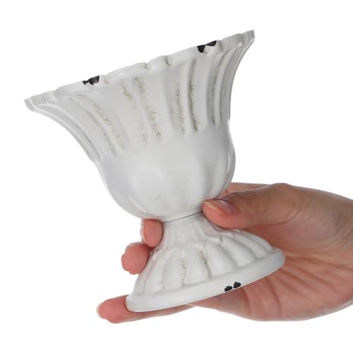 Amosfun Vintage Decorative Half Vase Flowerpot Prop for Home Office Cafe Oil Painting and DIY Drawing 4.64X4.56X2.08 Inches