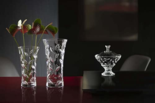 Vase - Round Opening Glass Vase - for Flowers - Roses - Designed - 11.75" H - by Barski - Made in Europe