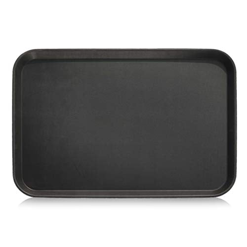 New Star Foodservice Restaurant Grade Non-Slip Tray, Plastic, Rubber Lined, Rectangular (Black, 18-Inch x 26-Inch) - color: Black, size: 18-Inch x 26-Inch