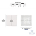 Royal Imports Flower Acrylic Vases Cubes - Decorative Centerpiece for Home or Wedding - Non Breakable Plastic, 4" - White - size: 4"x4"