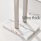 KOKOSIRI Towel Rack Free Standing Brushed Nickel 2-Tier Towel Holder for Bathroom Floor Stand with Heavy Marble Base Thicken Steady Design Stainless Steel THS0005-BR - color: Brushed Nickel