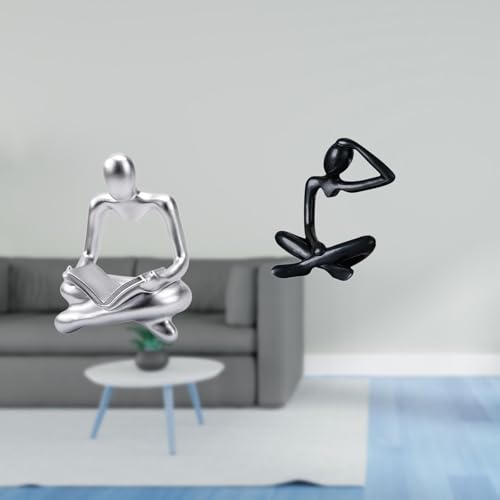Baoblaze Innovative Abstract Thinker Sculpture Figurine for Modern Living Room and Shelf Decoration Unique Tabletop Ornament Birthday Gift Collection