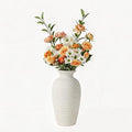 Ceramic Farmhouse Vase, 14.4 Inch Large Handmade Rustic Flower Vase, Waterproof Tall Vase for Pampas Grass & Home Decor, Ideal for Living Room, Shelf, Wedding & Housewarming Gift in Off-White