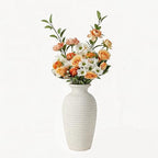 Ceramic Farmhouse Vase, 14.4 Inch Large Handmade Rustic Flower Vase, Waterproof Tall Vase for Pampas Grass & Home Decor, Ideal for Living Room, Shelf, Wedding & Housewarming Gift in Off-White