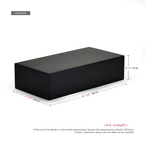 Oirlv Solid Wood Minimalism Style Jewelry Display Stand Showcase Jewelry Organizer Black Square Holder (SM05304) - color: SM05304
