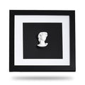 Milnnie 9×9" Modern Luxury David Frame Art Decor – Minimalist Resin Bust in Black and White Shadow Box, Wall or Tabletop Accent for Living Room, Bedroom, Office, Gallery or Gift Display