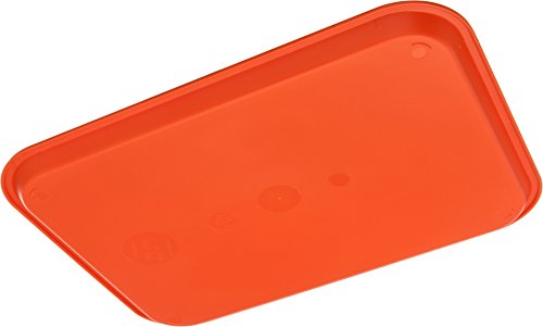 Carlisle FoodService Products CT121624 Café Standard Cafeteria / Fast Food Tray, 12" x 16", Orange - color: Orange