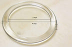 2 Pack Glass Candle Holder 4" Clear Beautiful Transparent Round Candle Plate… - size: 2pack-4inch