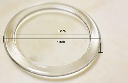 2 Pack Glass Candle Holder 4" Clear Beautiful Transparent Round Candle Plate… - size: 2pack-4inch