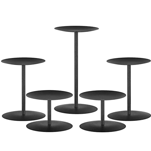 Smtyle Candle Holders for Pillar Candles - Matte Black Christmas Decorations Indoor, Perfect Centerpieces for Tables, Elegant Gift for Home Decorator & Minimalist - color: Black-p5