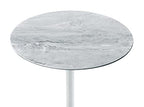 Small Drink Table,Height Adjustable Pedestal Table, Martini Tables, Side End Tables with Round Marble Top,Increase Size and Weighted Base for Living Room,Bedroom,Small Spaces - Gray - color: Marble-adjustable 1#