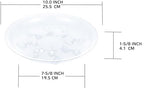 6 Pack Heavy Duty Clear Plastic Plant Saucer Sturdy Pot Tray Plant Drip Trays Drip Trays for pots,Plant Water Catcher Tray,Flower Pot Saucer Water Drainage Tray Floor Protector (10 INCH) - size: 10 inch