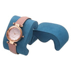 uxcell 2pcs Watch Case Pillows, M Shaped Watch Display Pillow Velvet Watch Cushion Replacement for Watch Bracelet Display Storage Blue - color: Blue
