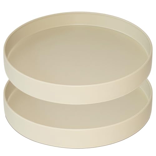 Plant Saucer 6 inch Drip Tray for Ceramic Plastic Pots, 2 Pack Plant Saucers for Indoors, Plastic Planter Flower Pot Saucers for Potted Plants, Planter Water Trays for pots Base (6", Beige) - color: Beige, size: 6" - 2Pcs