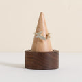 GemeShou walnut ring cone stand for jewelry, Stable ring holder for men, wooden ring displays for selling, small jewelry ring holder for nightstand【Ring holder-Cone 1】 - style: One Cone