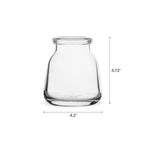 Elements Glass Milk Bottle Vase, for Use with Dried or Faux Flowers and Greenery, 4.2x4.2x4.72 Inch, Clear - size: 4.7 Inch