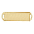 Santa Barbara Design Studio Serving Tray With Handles Rectangular Aluminum Platter, Large, Gold
