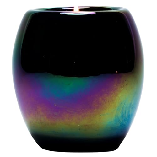 4" Art Glass Glisten + Glass Votive Candle Holder (Titanium) - color: Titanium