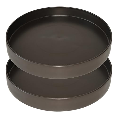 Plant Saucer 6 inch Drip Tray for Ceramic Plastic Pots, 2 Pack Plant Saucers for Indoors, Plastic Planter Flower Pot Saucers for Potted Plants, Planter Water Trays for pots Base (6", Chocolate) - color: Chocolate, size: 6" - 2Pcs