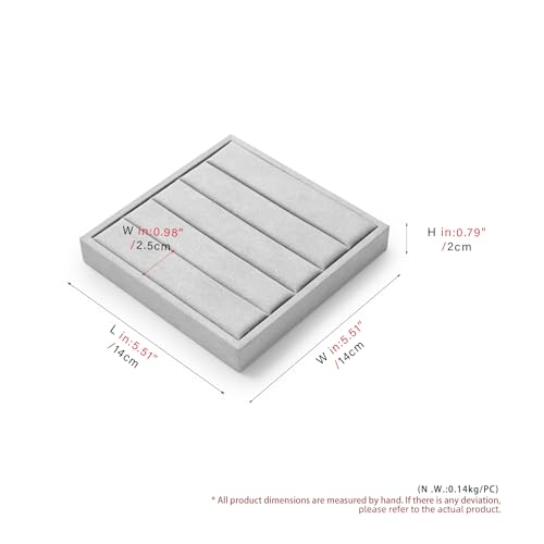 Oirlv Microfiber Velvet Ring Display Stand Small Ring Tray Modular Jewelry Storage & Display Tray - style: P13513