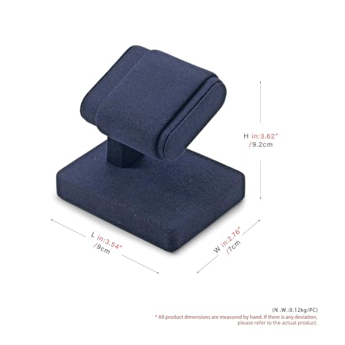 Microfiber Watch Display Stand T-bar Watch Stand Holder Organizer For Men And Women Wristwatch, Bracelet,Storage Display Rack (Blue) - color: Blue, size: 1 Slot