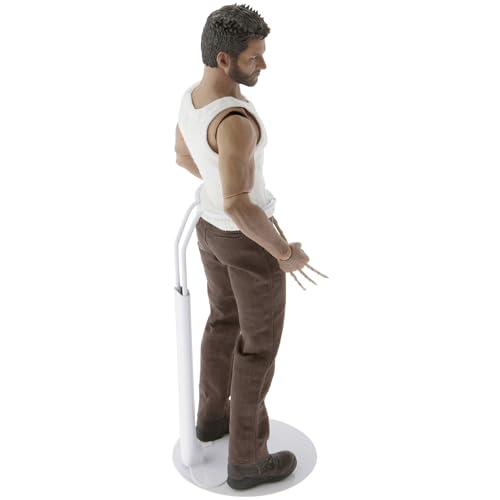 Plymor DSP-60W White Adjustable Doll Stand, fits 10, 11, 12, 13, and 14 inch Dolls or Action Figures, Waist is 2" - 2.5" wide, 5.5" - 7" around - color: White