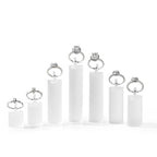 Oirlv Acrylic Jewelry Display Stand Ring Showcase Display Holder 7 PCS Rings Stand (White Frosted) - color: Transparent Frosted