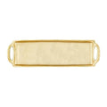 Santa Barbara Design Studio Serving Tray with Handles Rectangular Aluminum Platter, Small, Gold