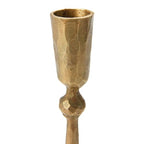 Creative Co-Op Hand-Forged Metal Taper, Antique Brass Finish Candle Holder - size: 2-1/2" Round x 7"H