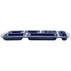 G.E.T. 6 Compartment School Cafeteria Tray, Right Handed, 10" x 15", Navy Blue (4 Pack) - color: Navy Blue, size: 10" x 15", style: 4 Pack Right Handed Trays