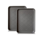 PetLike Boot Tray for Entryway Indoor, Pet Food Mat Tray, 16.7 x 12.8 inch 2 Packs, Waterproof Rubber Mat for Boots, Shoes, Pets, Garden - color: Grey New