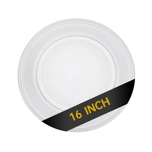 16" Microwave Glass Turntable Plate, 16" / 40.6cm Microwave Tray Replacement Glass Plate, Glass Tray Replacement for LG, GE, Magic Chef, Hotpoint, Panasonic, Kenmore, etc - size: 16"