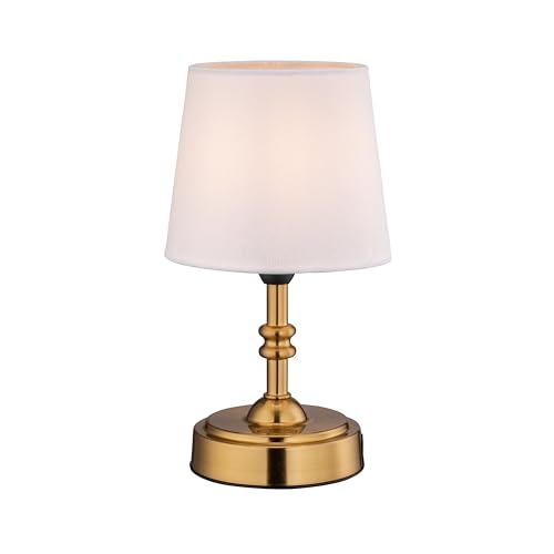 O’Bright Seraph mini – Cordless LED Table Lamp with Dimmer, Built-in Rechargeable Battery, 3-Level Brightness, Patio Table Lamp, Bedside Night Lamp, Ambient Light for Restaurant, Antique Brass - color: Antique Brass