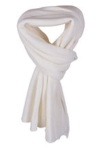 Love Cashmere Women's 100% Cashmere Wrap Scarf - hand made in Scotland RRP $350 - color: White