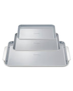 Caraway Non-Stick Ceramic Baking Sheet Trio - Naturally Slick Ceramic Coating - Non-Toxic, PTFE & PFOA Free - 18 x 13" Large, 15 x 10" Medium, & 9" x 13" Small - Gray - color: Gray, size: Baking Sheet Trio