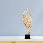 Contemporary Abstract Sculpture for Home Office Decor, Large Black