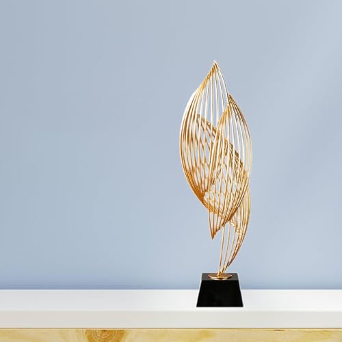 Contemporary Abstract Sculpture for Home Office Decor, Large Black