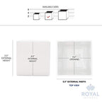 Royal Imports Flower Acrylic Vases Cubes - Decorative Centerpiece for Home or Wedding - Non Breakable Plastic, 5" - White - size: 5"x5"